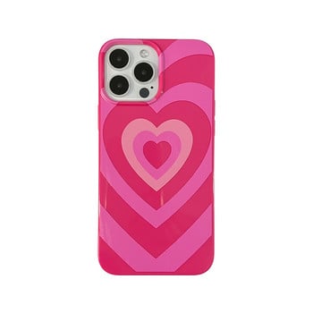 Θήκη τηλεφώνου INS Sweet Love Heart για iPhone 14 13 12 11 Pro Max Mini XS X XR 7 8 Plus SE 3 Προστατευτικό κάλυμμα προφυλακτήρα σιλικόνης