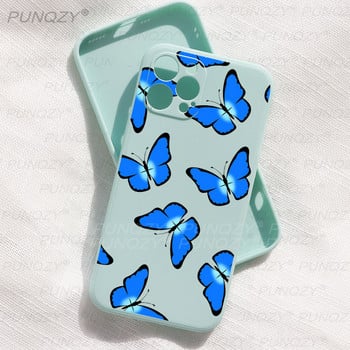 Θήκη τηλεφώνου Spring Butterfly flower για iphone 14 PRO MAX 13 PRO 12 XR XS MAX 7 6 8 Plus Cute θήκη σιλικόνης για iphone 11 pro max