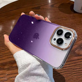 Πολυτελής επένδυση Gradient Glitter Bling Θήκη για iPhone 11 12 13 14 Pro Max 13 Pro 14 Plus 11 12 Διαφανές μαλακό κάλυμμα αντικραδασμικό