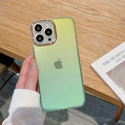 Πολυτελής επένδυση Gradient Glitter Bling Θήκη για iPhone 11 12 13 14 Pro Max 13 Pro 14 Plus 11 12 Διαφανές μαλακό κάλυμμα αντικραδασμικό