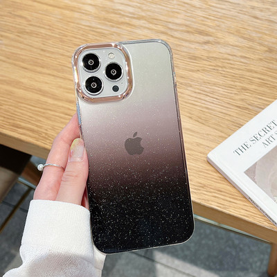 Πολυτελής επένδυση Gradient Glitter Bling Θήκη για iPhone 11 12 13 14 Pro Max 13 Pro 14 Plus 11 12 Διαφανές μαλακό κάλυμμα αντικραδασμικό