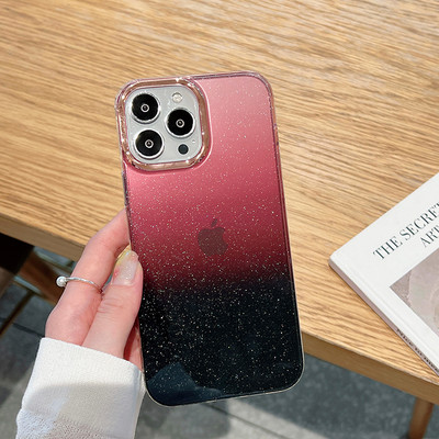 Πολυτελής επένδυση Gradient Glitter Bling Θήκη για iPhone 11 12 13 14 Pro Max 13 Pro 14 Plus 11 12 Διαφανές μαλακό κάλυμμα αντικραδασμικό