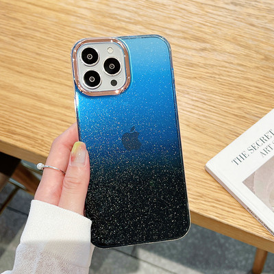 Πολυτελής επένδυση Gradient Glitter Bling Θήκη για iPhone 11 12 13 14 Pro Max 13 Pro 14 Plus 11 12 Διαφανές μαλακό κάλυμμα αντικραδασμικό