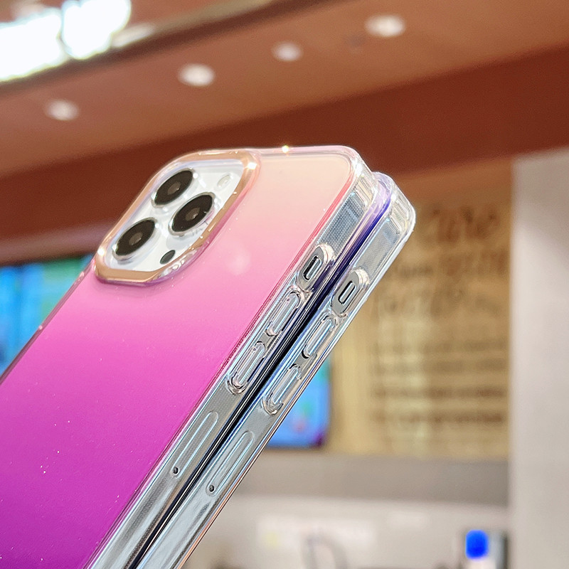 Luksuzna gradijentna blještava futrola za iPhone 11 12 13 14 Pro Max 13 Pro 14 Plus 11 12 prozirna mekana maska otporna na udarce