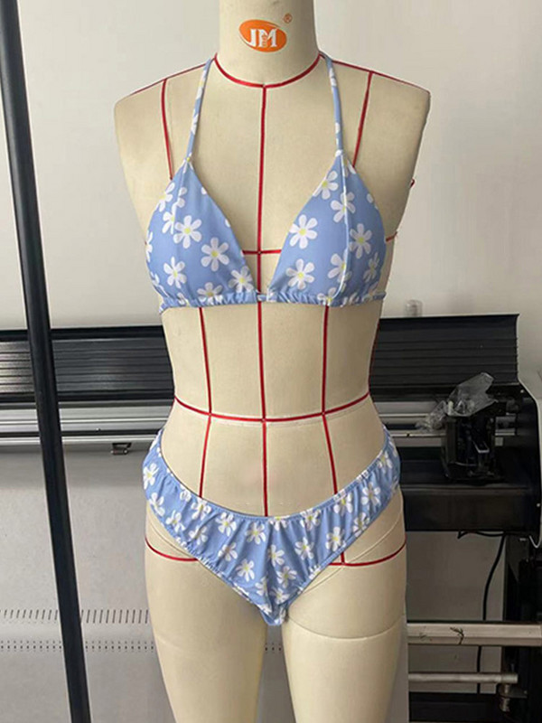 ZRTAK Floral print Bikinis 2023 Μαγιό Γυναικεία μαγιό Σέξι σετ μπικίνι Επίδεσμος ρούχα παραλίας Thong Biquinis Τρίγωνο μαγιό