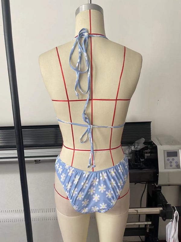 ZRTAK Floral print Bikinis 2023 Μαγιό Γυναικεία μαγιό Σέξι σετ μπικίνι Επίδεσμος ρούχα παραλίας Thong Biquinis Τρίγωνο μαγιό