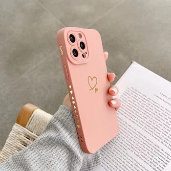 Θήκη τηλεφώνου Love Heart για iPhone 14 13 11 Pro Max 12 Mini XR XS X 7 8 Plus SE 2 2020 Πίσω κάλυμμα προφυλακτήρα από μαλακή σιλικόνη