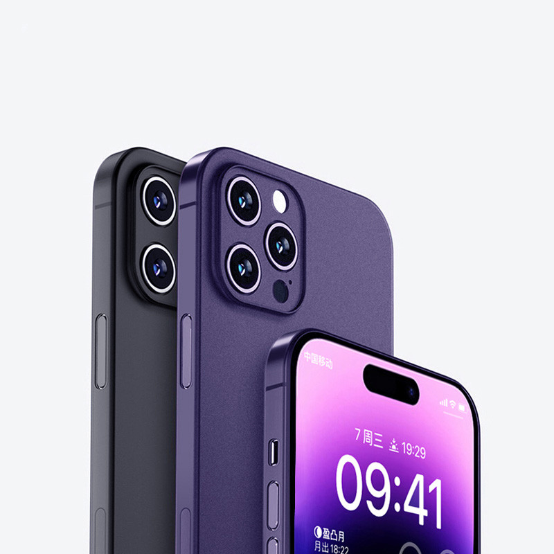 Луксозен тънък тънък матов прозрачен калъф за телефон iPhone 12 Mini 11 13 14 Pro Max XR X XS 7 8 Plus SE 2020 Удароустойчив мек капак