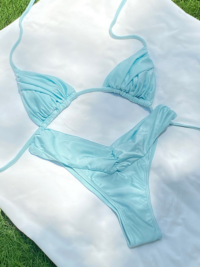 Zrtak 2022 Bikini Női fürdőruha Szexi Push Up fürdőruhák String fürdőruha Nyári Strand tangák Bikini Szettek Mikro Bikini Úszó