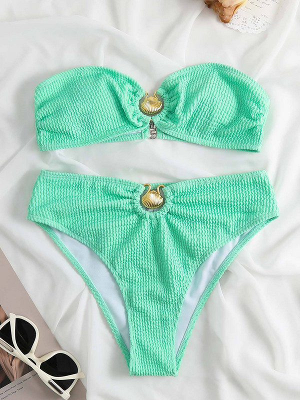 ZRTAK Push Up bikini szettek női fürdőruha brazil bikini 2023 fürdőruha szexi fürdőruha Shell strandruha kétrészes bikinik