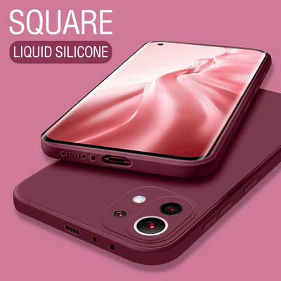 Luksusa oficiālais oriģinālais mīkstais kvadrātveida šķidrā silikona korpuss iPhone 11 12 13 14 Pro Max 12 Mini 14 Plus triecienizturīgs bufera vāciņš