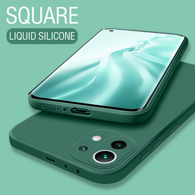 Luksusa oficiālais oriģinālais mīkstais kvadrātveida šķidrā silikona korpuss iPhone 11 12 13 14 Pro Max 12 Mini 14 Plus triecienizturīgs bufera vāciņš