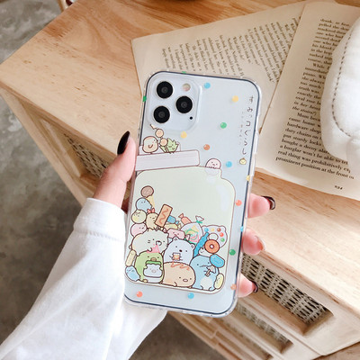 Θήκη τηλεφώνου Ιαπωνίας anime sumikko gurashi για iPhone 14 14Pro 13 12 11 Pro XS Max X XR 7 8 Plus, μαλακό καθαρό κάλυμμα με χαριτωμένες θήκες κινουμένων σχεδίων