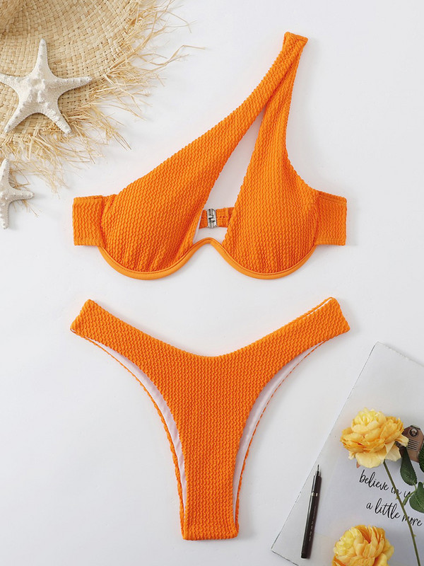 ZRTAK moteriški stringai bikiniai seksualus maudymosi kostiumėlis, vientisas maudymosi kostiumėlis ant vieno peties, 2022 m. bikinių rinkiniai Mikro paplūdimio apranga vasara