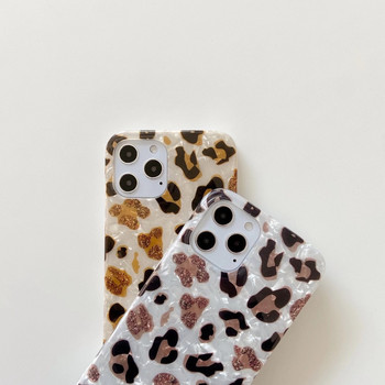 Θήκη τηλεφώνου Vintage Glitter Leopard Print για iPhone 13 12 11 14 Pro Max 7 14 plus X XR Soft Tpu Dream Shell Leopard Marble Cover