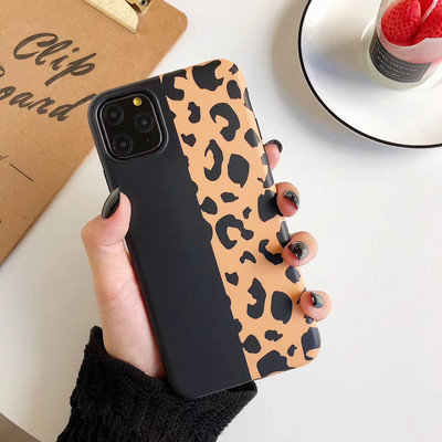 Vintage Glitter Leopard Print telefono dėklas, skirtas iPhone 13 12 11 14 Pro Max 7 14 plus X XR Soft Tpu Dream Shell Leopard marmurinis dangtelis