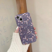 Симпатичен щадящ кожата калъф за телефон с цветя за IPhone 12 13 11 Pro Max X XSmax XR 7 8 Plus мек TPU удароустойчив заден капак