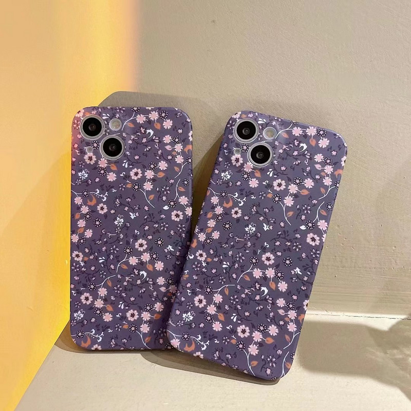 Симпатичен щадящ кожата калъф за телефон с цветя за IPhone 12 13 11 Pro Max X XSmax XR 7 8 Plus мек TPU удароустойчив заден капак