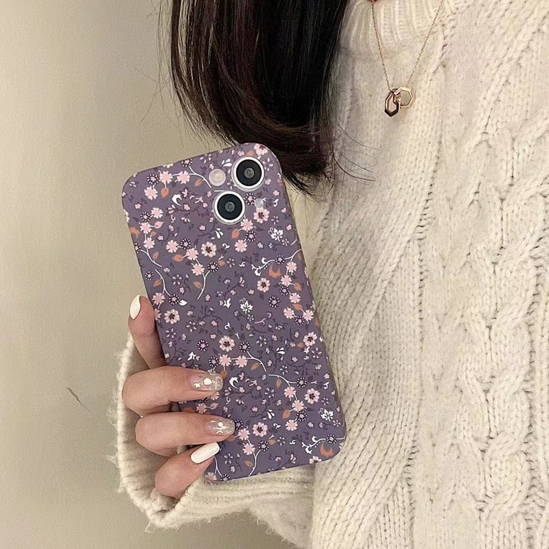 Симпатичен щадящ кожата калъф за телефон с цветя за IPhone 12 13 11 Pro Max X XSmax XR 7 8 Plus мек TPU удароустойчив заден капак
