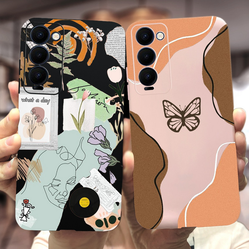 За калъф Tecno Camon 18P Стилен арт рисуван калъф Мек TPU калъф за телефон за Tecno Camon18 P Camon 18 Premier 18i Заден капак Coque