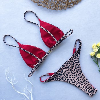 High Cut Micro Bikini Γυναικείο Leopard Επίδεσμος Push Up Μαγιό Σέξι μαγιό με επένδυση στρινγκ Μαγιό Biquini Trajes De Baño 2023