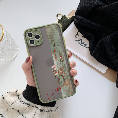 Луксозен ретро калъф за телефон с розови цветя за iPhone X XR XS MAX 7 8 Plus SE2 14 12 13 11 Pro Max Твърд гръб Удароустойчив капак Fundas