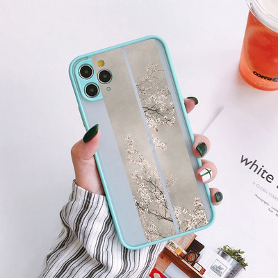 Луксозен ретро калъф за телефон с розови цветя за iPhone X XR XS MAX 7 8 Plus SE2 14 12 13 11 Pro Max Твърд гръб Удароустойчив капак Fundas