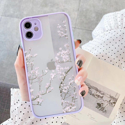 Луксозен ретро калъф за телефон с розови цветя за iPhone X XR XS MAX 7 8 Plus SE2 14 12 13 11 Pro Max Твърд гръб Удароустойчив капак Fundas