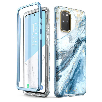 Skirtas „Samsung Galaxy S20 Plus 5G Case i-Blason Cosmo“ viso kūno blizgančiam marmuriniam buferio dėklui BE integruotos ekrano apsaugos