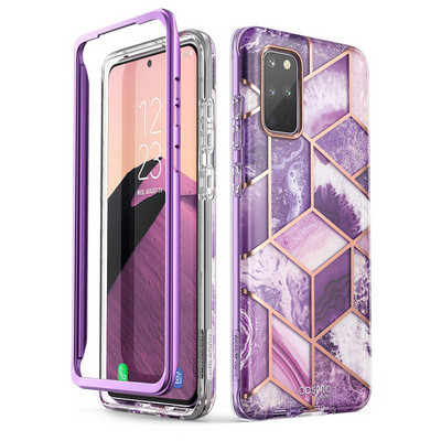Skirtas „Samsung Galaxy S20 Plus 5G Case i-Blason Cosmo“ viso kūno blizgančiam marmuriniam buferio dėklui BE integruotos ekrano apsaugos