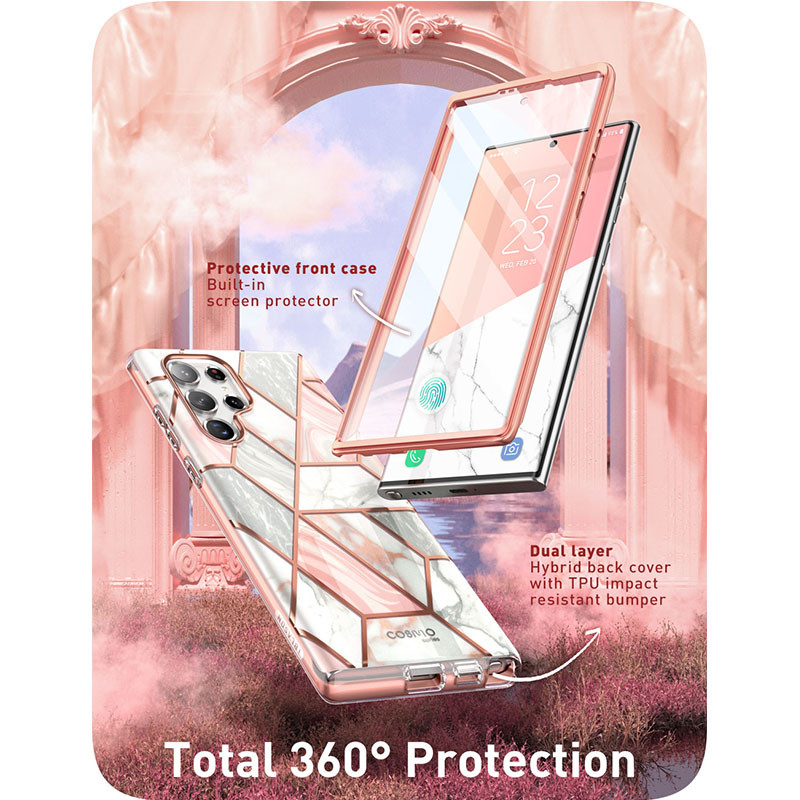 Για Samsung Galaxy S22 Ultra Case 5G (έκδοση 2022) I-BLASON Cosmo Slim Κομψή προστατευτική θήκη με ενσωματωμένο προστατευτικό οθόνης