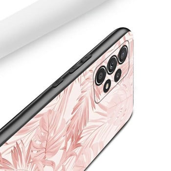 Калъф за Samsung Galaxy A71 A51 A41 A12 A21s A23 A52 A72 A22 A02s A03s A52s A53 A73 A32 A33 A13 Beauty Pink Gold Star Pattern