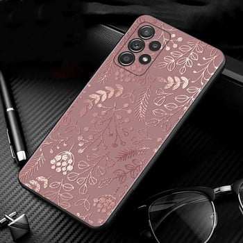 Калъф за Samsung Galaxy A71 A51 A41 A12 A21s A23 A52 A72 A22 A02s A03s A52s A53 A73 A32 A33 A13 Beauty Pink Gold Star Pattern