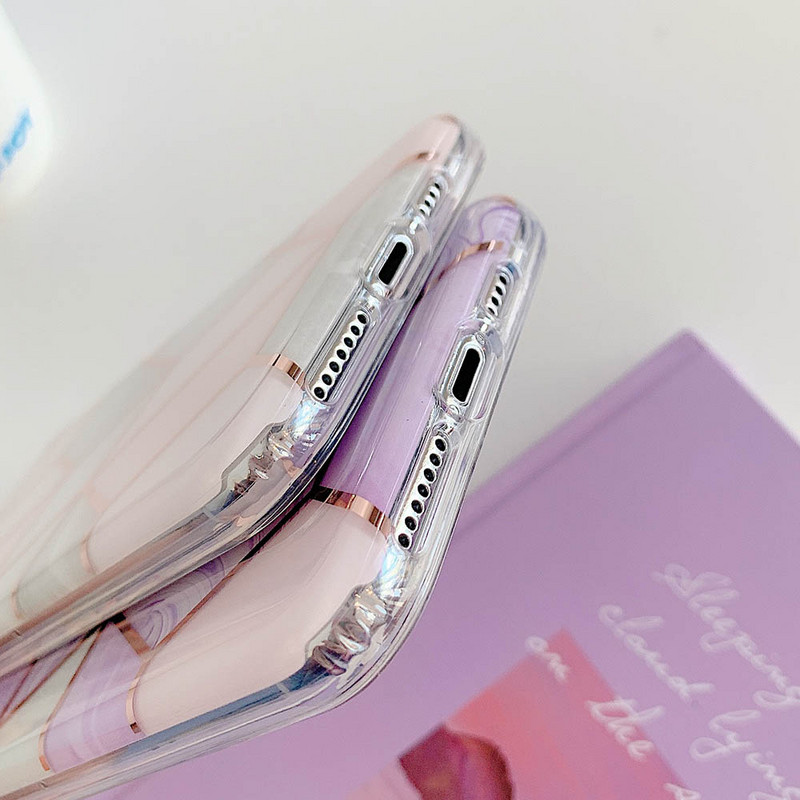 Prabangus geometrinės marmurinės tekstūros telefono dėklas, skirtas iPhone 14 12 13 XR X XS Max 11 Pro Max 7 8 Plus dėklai Minkštas smūgiams atsparus galinis dangtelis