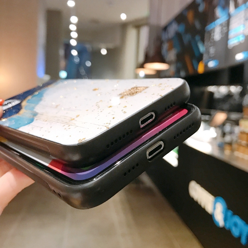 Θήκη τηλεφώνου πολυτελείας από χρυσό φύλλο για iPhone 11 12 13 14 mini Pro Max XS X XR 7 8 SE 2020 Κάλυμμα με φύλλα δέντρων