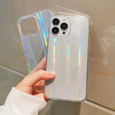 Poco F3 X3 M3 M4 Gradient Laser Love Heart Case για Xiaomi Redmi Note 10 Pro 11 8 9 Pro 8T 9S 10S 9A 9C 10 Διαφανές