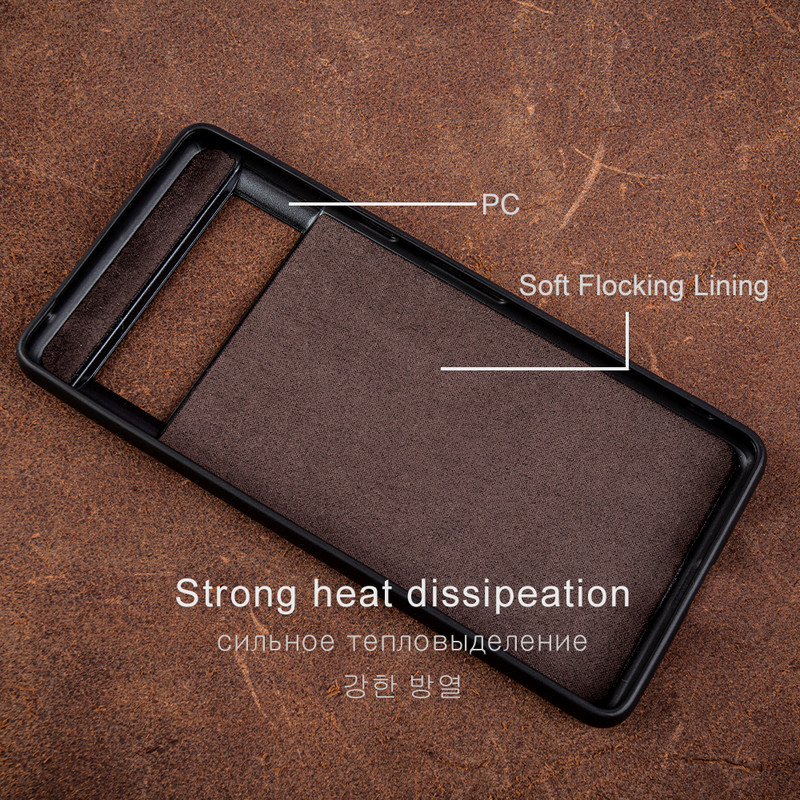 Korpus Telepon Seluler Kulit Asli Premium Asli telefonile Google Pixel 7 Pro 6A 6 5 5A 5G Korpus Pelindung Belakang Cangkang Funda