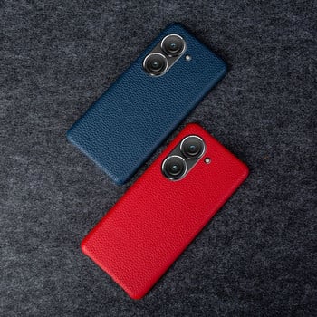 Casing Kulit Asli Premium untuk Casing Ponsel Asus Zenfone 9 и Casing Zenfone 8 Funda Pelindung Belakang Coque Cangkang Capa