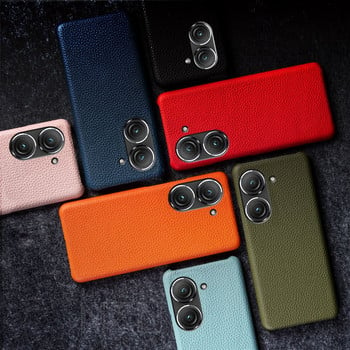 Casing Kulit Asli Premium untuk Casing Ponsel Asus Zenfone 9 и Casing Zenfone 8 Funda Pelindung Belakang Coque Cangkang Capa