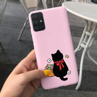 За Samsung Galaxy A51 Калъф Симпатичен модел Силиконов мек TPU заден капак За Samsung A51 A 51 SM-A515 Калъфи за телефони Унисекс