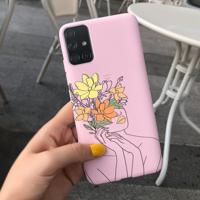 За Samsung Galaxy A51 Калъф Симпатичен модел Силиконов мек TPU заден капак За Samsung A51 A 51 SM-A515 Калъфи за телефони Унисекс