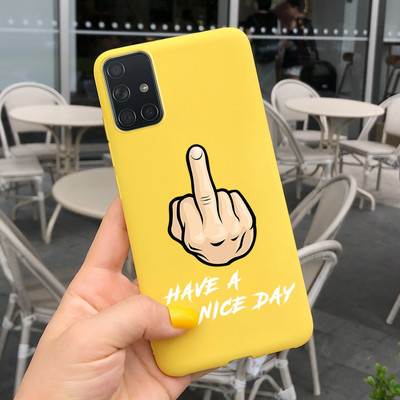 За Samsung Galaxy A51 Калъф Симпатичен модел Силиконов мек TPU заден капак За Samsung A51 A 51 SM-A515 Калъфи за телефони Унисекс