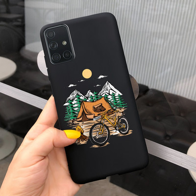 За Samsung Galaxy A51 Калъф Симпатичен модел Силиконов мек TPU заден капак За Samsung A51 A 51 SM-A515 Калъфи за телефони Унисекс