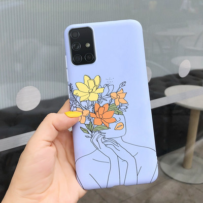 За Samsung Galaxy A51 Калъф Симпатичен модел Силиконов мек TPU заден капак За Samsung A51 A 51 SM-A515 Калъфи за телефони Унисекс