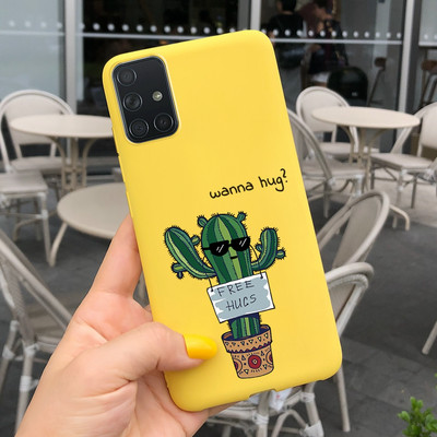 За Samsung Galaxy A51 Калъф Симпатичен модел Силиконов мек TPU заден капак За Samsung A51 A 51 SM-A515 Калъфи за телефони Унисекс