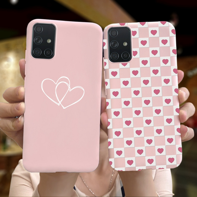 За Samsung Galaxy A51 Калъф Симпатичен модел Силиконов мек TPU заден капак За Samsung A51 A 51 SM-A515 Калъфи за телефони Унисекс