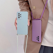 Θήκη κορδονιού crossbody για Samsung Galaxy A52 A32 A53 A33 A13 4g A23 A73 A72 A04s 5g M53 M52 M23 Κάλυμμα A 52 32 13 M 53