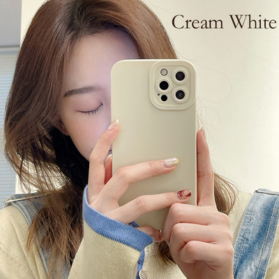 Моден яркозелен мек силиконов калъф за телефон iPhone 13 14 11 12 Pro Max XS XR 7 8 Plus SE 2020 Candy Color Tide Matte Cover