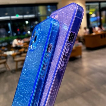 Θήκη Bling Glitter Fluorescent έγχρωμη αντικραδασμική θήκη για iPhone 13 12 Mini 11 Pro XS Max X XR 7 8 Plus SE 2020 Bright Slim TPU κάλυμμα