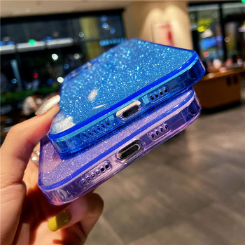 Θήκη Bling Glitter Fluorescent έγχρωμη αντικραδασμική θήκη για iPhone 13 12 Mini 11 Pro XS Max X XR 7 8 Plus SE 2020 Bright Slim TPU κάλυμμα